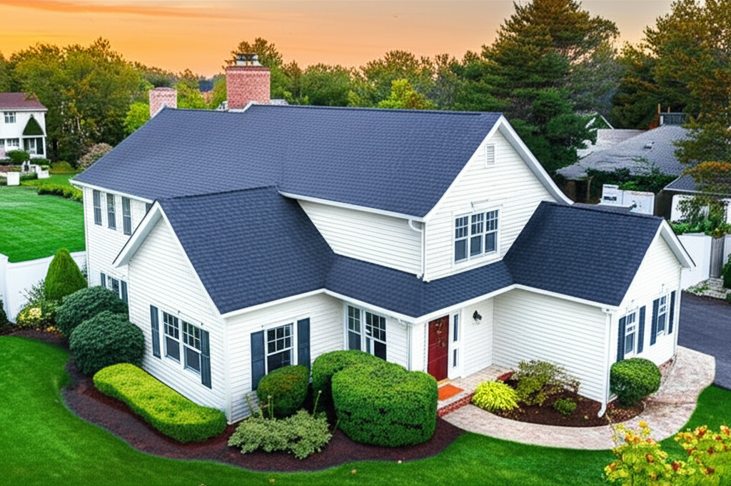 Professional roof replacement project completed